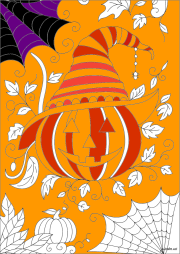 匿名 根据《Pumpkin witch and cobwebs》创作
