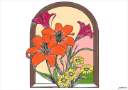Creation by Anonymous from Floral elegance in an artistic setting
