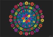 Floral mandala with delicate patterns をぬった 匿名 さんの作品