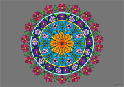 Floral mandala with delicate patterns をぬった 匿名 さんの作品