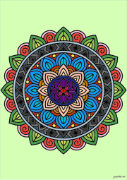 Creation by Anonymous from Mandala with Hypnotic Geometric Patterns