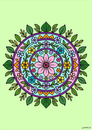 Enchanting floral mandala with captivating motifs をぬった 匿名 さんの作品