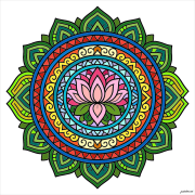 Creation by Anonymous from Mandala design with central flower