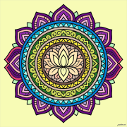 Creation by Anonymous from Mandala design with central flower