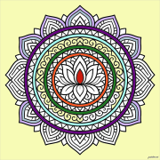 Creation by Anonymous from Mandala design with central flower