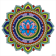 Creation by Anonymous from Mandala design with central flower