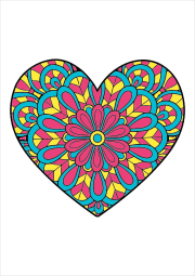 Heart patterns with simple internal motifs をぬった 匿名 さんの作品