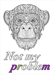 Werk von Anonym nach Not my problem (Swear word coloring page)
