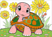 Creation by poornima from Smiling turtle to color