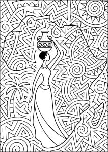 Printable coloring pages : Woman