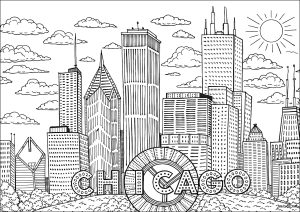 Printable coloring pages : Chicago