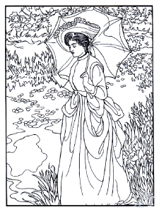 Printable coloring pages : Woman