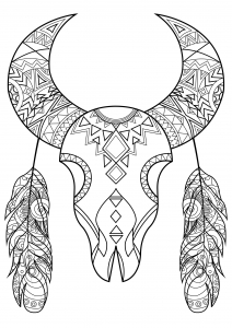 Printable coloring pages : Skull
