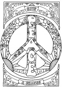 Printable coloring pages : Peace